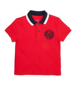 Camiseta-tipo-polo-Ropa-bebe-nino-Rojo