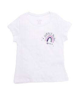 Camiseta-manga-corta-Ropa-bebe-nina-Blanco