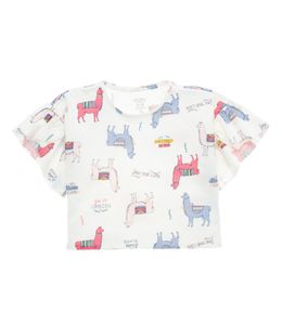 Camiseta-manga-corta-Ropa-nina-Blanco
