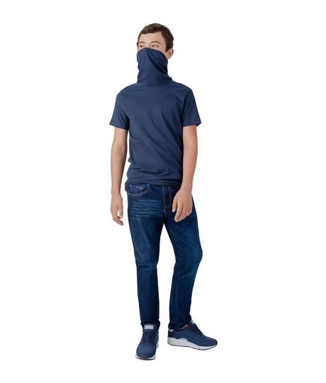 Camiseta-manga-corta-de-proteccion-Ropa-nino-Azul