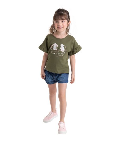 Camiseta-manga-corta-Ropa-bebe-nina-Verde