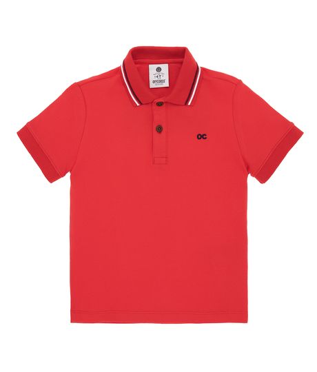 Camiseta-tipo-polo-Ropa-bebe-nino-Rojo