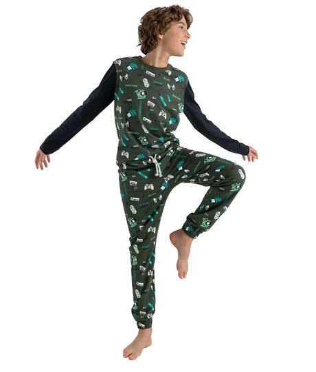 Pijama-Ropa-nino-Verde