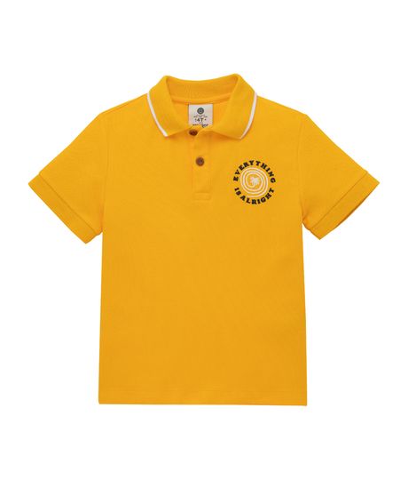 Camiseta-tipo-polo-Ropa-bebe-nino-Naranja