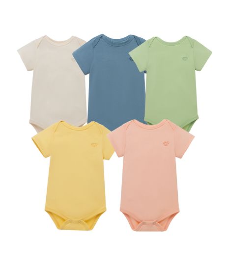 Set-x5-bodys-Recien-nacido-Unisex-Amarillo