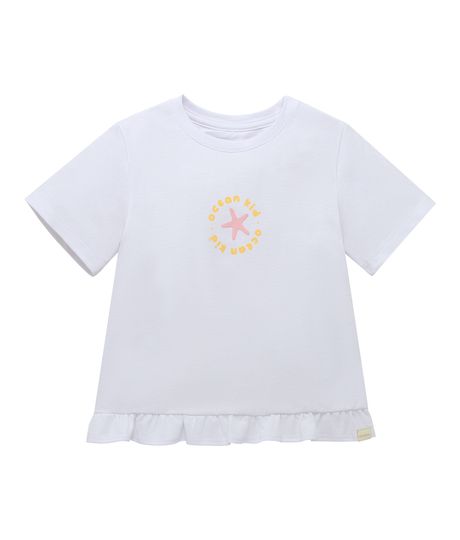 Camiseta-manga-corta-con-bolero--cruzado-en-espalda-y-bolero-ruedo-para-bebe-niña-Ropa-bebe-nina-Blanco