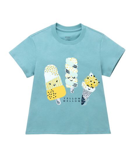 Camiseta-manga-corta-con-grafico-didactico-para-bebe-niña-Ropa-bebe-nina-Azul