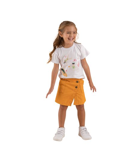 Camiseta-manga-corta-color-fondo-entero-para-bebe-niña-Ropa-bebe-nina-Blanco