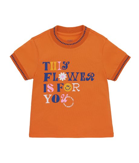 Camiseta-manga-corta-para-bebe-niña-Ropa-bebe-nina-Naranja