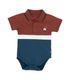 Body-tipo-polo-manga-corta-Ropa-recien-nacido-nino-Rojo