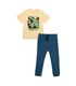 Conjunto-de-camiseta-manga-corta---pantalon-de-sudadera-para-bebe-niño-Ropa-bebe-nino-Amarillo