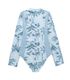 Vestido-de-baño-entero-manga-larga-para-niña-Ropa-nina-Azul