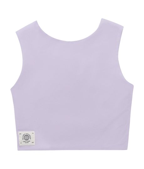 Camiseta-manga-sisa-tipo-crop-top-para-niña-Ropa-nina-Morado