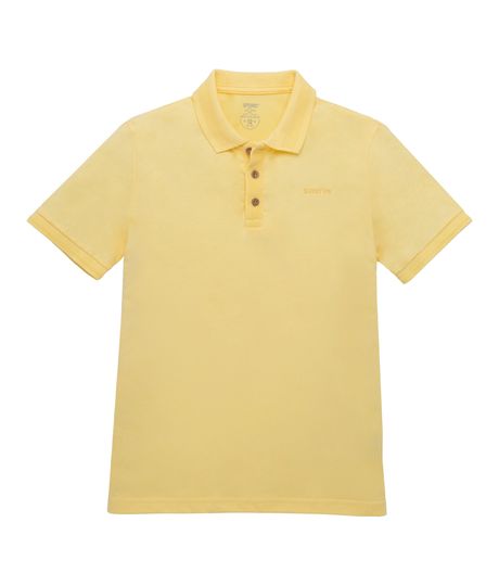 Camiseta-tipo-polo-manga-corta-para-niño-Ropa-nino-Amarillo