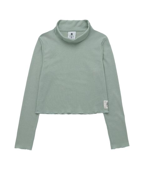 Camiseta-manga-larga-crop-para-niña-Ropa-nina-Verde