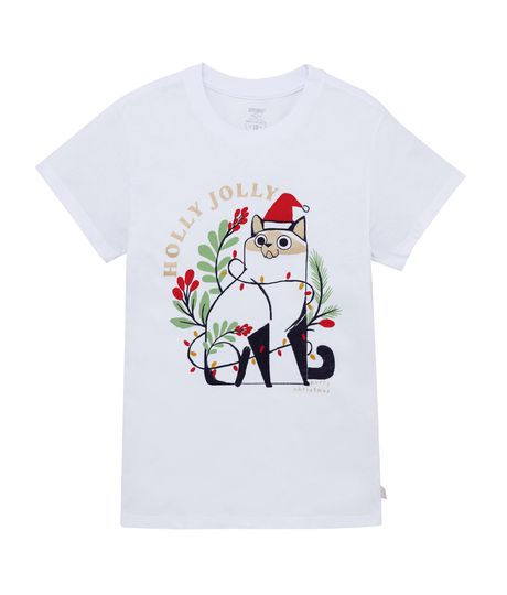 Camiseta--con-grafico-de-navidad-para-niña-Ropa-nina-Blanco