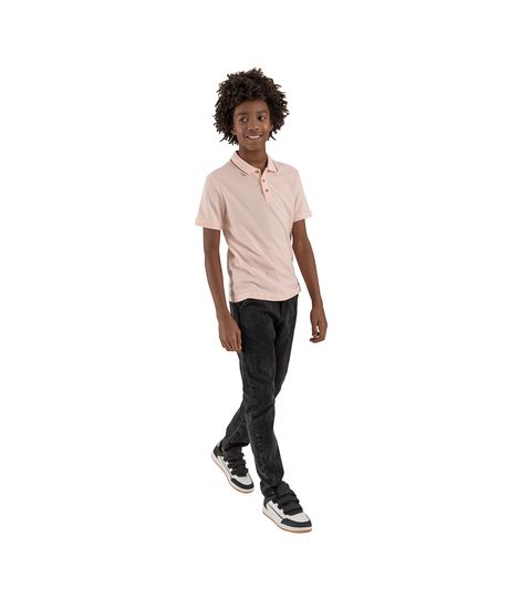 Camiseta-tipo-polo-manga-corta-para-niño-Ropa-nino-Rosado