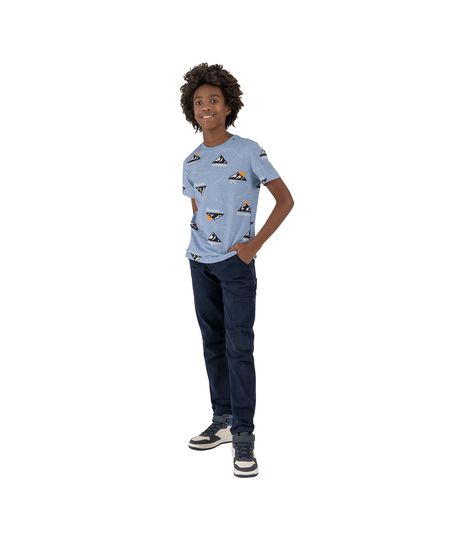 Camiseta-manga-corta-para-niños-Ropa-nino-Azul