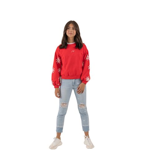 Buzo-de-navidad-para-niña-Ropa-nina-Rojo