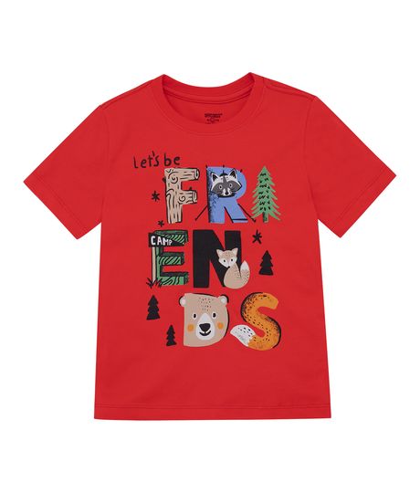 Camiseta-manga-corta-con-grafico-para-bebe-niño-Ropa-bebe-nino-Rojo