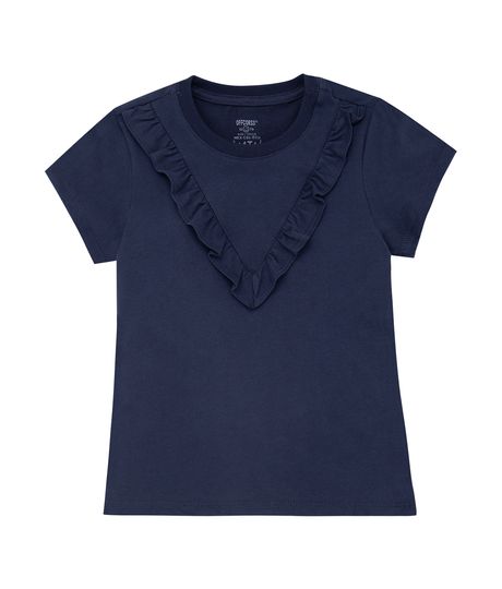 Camiseta-manga-corta-para-bebe-niña-Ropa-bebe-nina-Azul