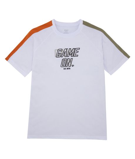 Camiseta-manga-corta-deportiva-para-niños-Ropa-nino-Blanco