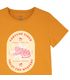 Camiseta-manga-corta-comprimida-para-niñas-Ropa-nina-Naranja