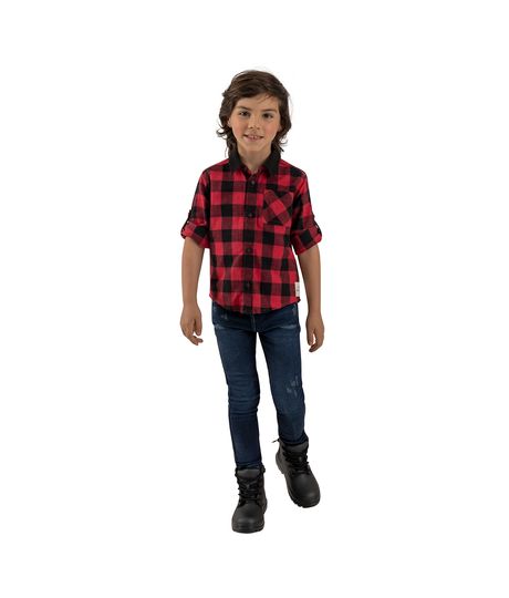 Camisa-manga-larga-para-bebe-niño-Ropa-bebe-nino-Rojo