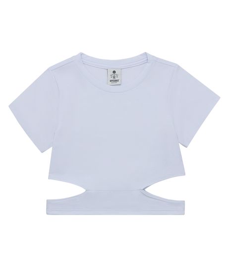 Camiseta-manga-corta-para-niña-Ropa-nina-Blanco