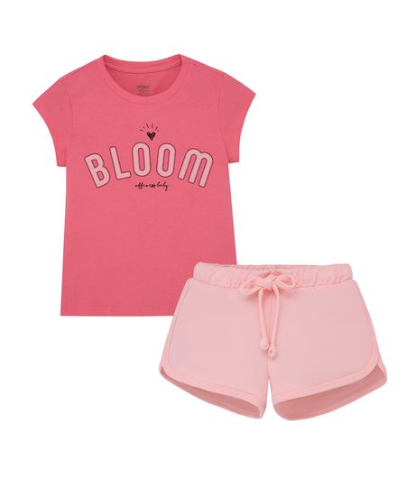 Conjunto-de-camiseta-y-short-para-bebe-niña-Ropa-bebe-nina-Rojo