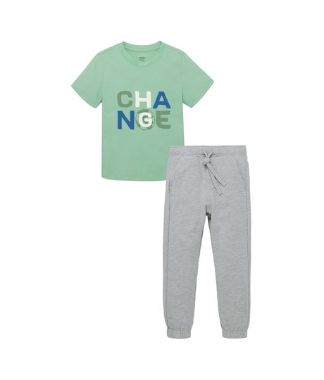 Conjunto-de-camiseta-y-pantalon-de-sudadera-para-bebe-niño-Ropa-bebe-nino-Verde