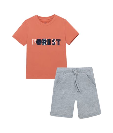 Conjunto-de-camiseta--y-bermuda-para-bebe-niño-Ropa-bebe-nino-Rosado