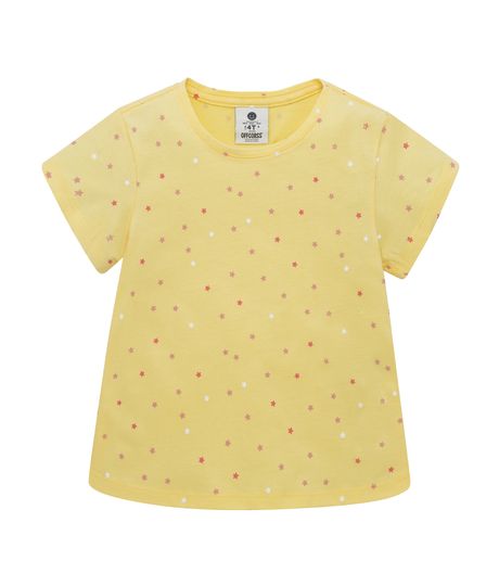 Camiseta-manga-corta-para-bebe-niña-Ropa-bebe-nina-Amarillo