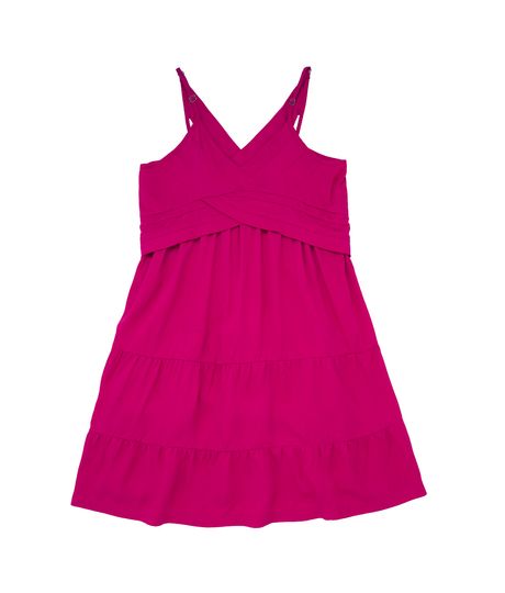 Vestido-manga-sisa-para-niña-Ropa-nina-Rojo