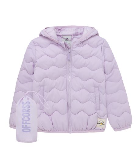 Chaqueta-acolchada-con-bolsa-para-guardarla-para-bebe-niña-Ropa-bebe-nina-Morado