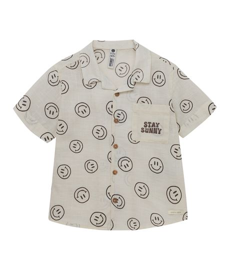 Camisa-manga-corta-con-bolsillo-para-bebe-niño-Ropa-bebe-nino-Cafe