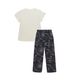Conjunto-pijama-de-camiseta-manga-corta-pantalon-largo-para-niña-Ropa-nina-Gris