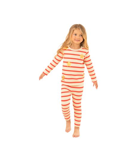 Conjunto-pijama-de-camiseta-manga-larga-pantalon-de-sudadera-para-bebe-niña-Ropa-bebe-nina-Rojo