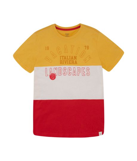Camiseta-manga-corta-para-niño-Ropa-nino-Amarillo