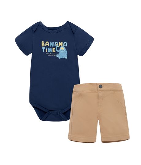Conjunto-camiseta-manga-corta---bermuda-para-recien-nacido-niño.-Ropa-recien-nacido-nino-Azul
