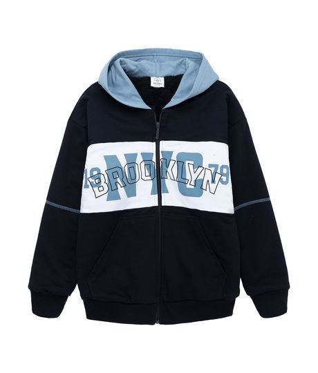 Buzo-abierto-con-capucha-para-niño-Ropa-nino-Negro