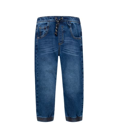 Denim-silueta-jogger-para-bebe-niño-Ropa-bebe-nino-Indigo-oscuro