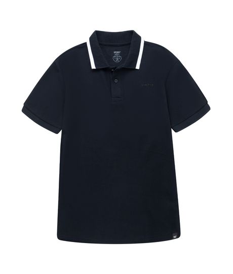 Camiseta-tipo-polo-oversize-para-niño-Ropa-nino-Negro