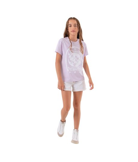 Camiseta-manga-corta-con-hombro-rodado-para-niña-Ropa-nina-Violeta
