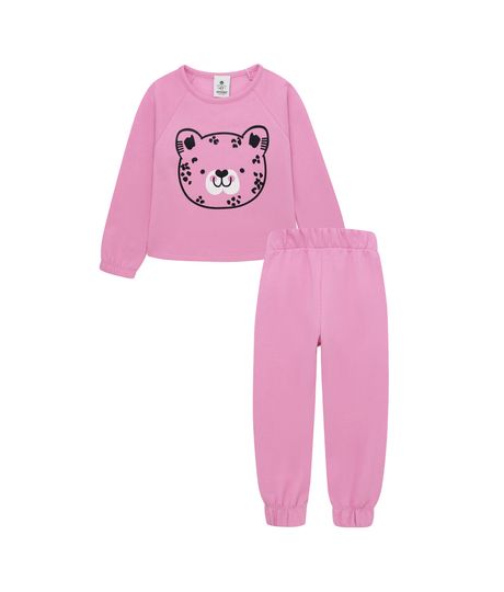 Pijama-para-bebe-niña-conjunto-de-camiseta-manga-larga---sudadera