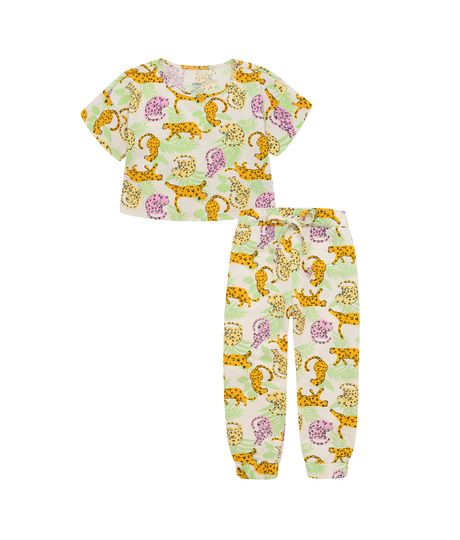 Pijama-para-bebe-niña-conjunto-de-camiseta-manga-corta---sudadera-